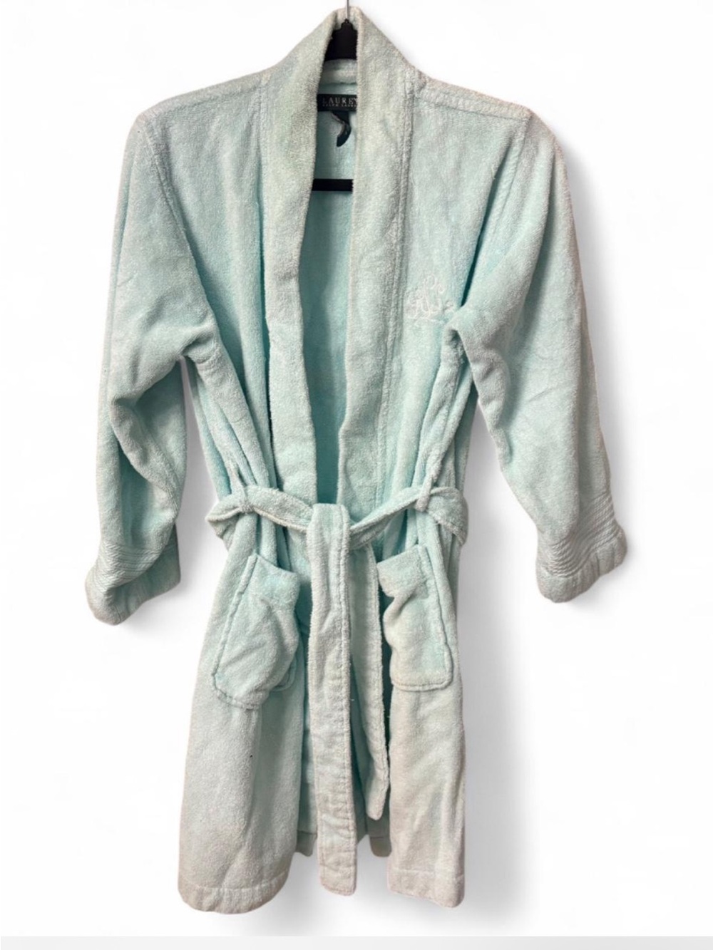 Ralph Lauren Aqua Cotton Terry Robe